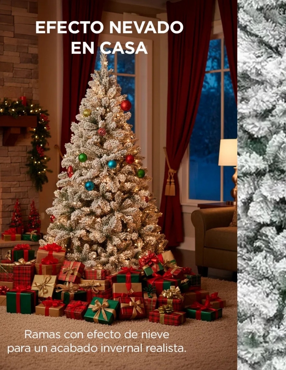 Árbol de navidad nevado de pvc 6