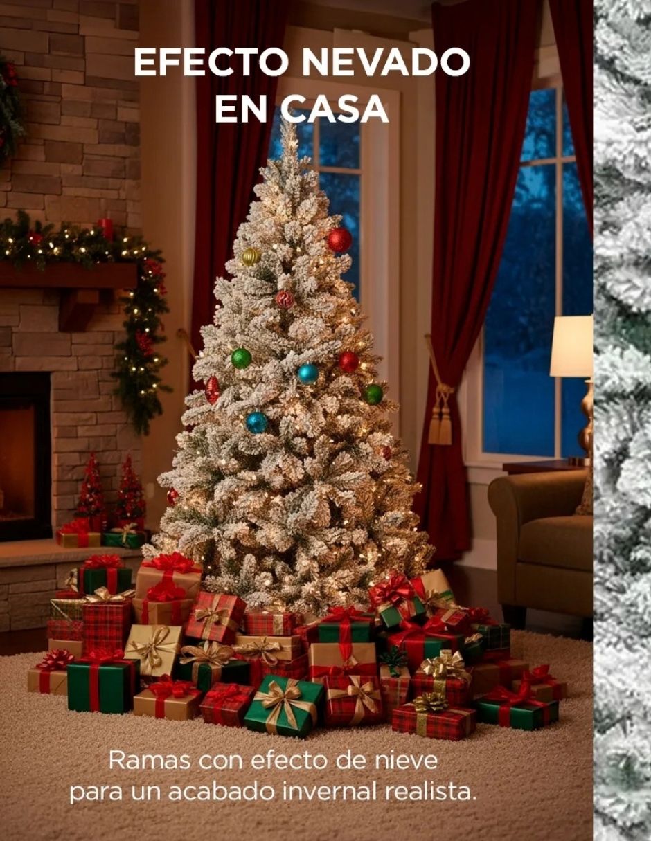 Árbol de navidad nevado de pvc 2