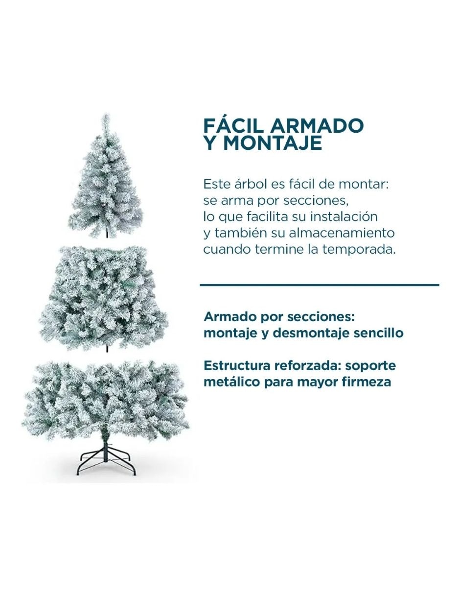 Árbol de navidad nevado de pvc 3