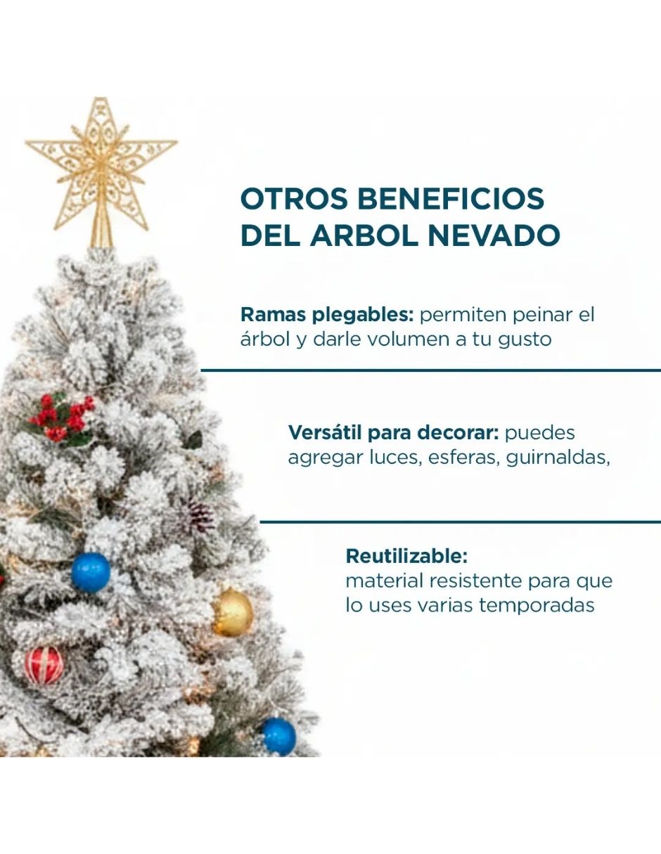 Árbol de navidad nevado de pvc 4