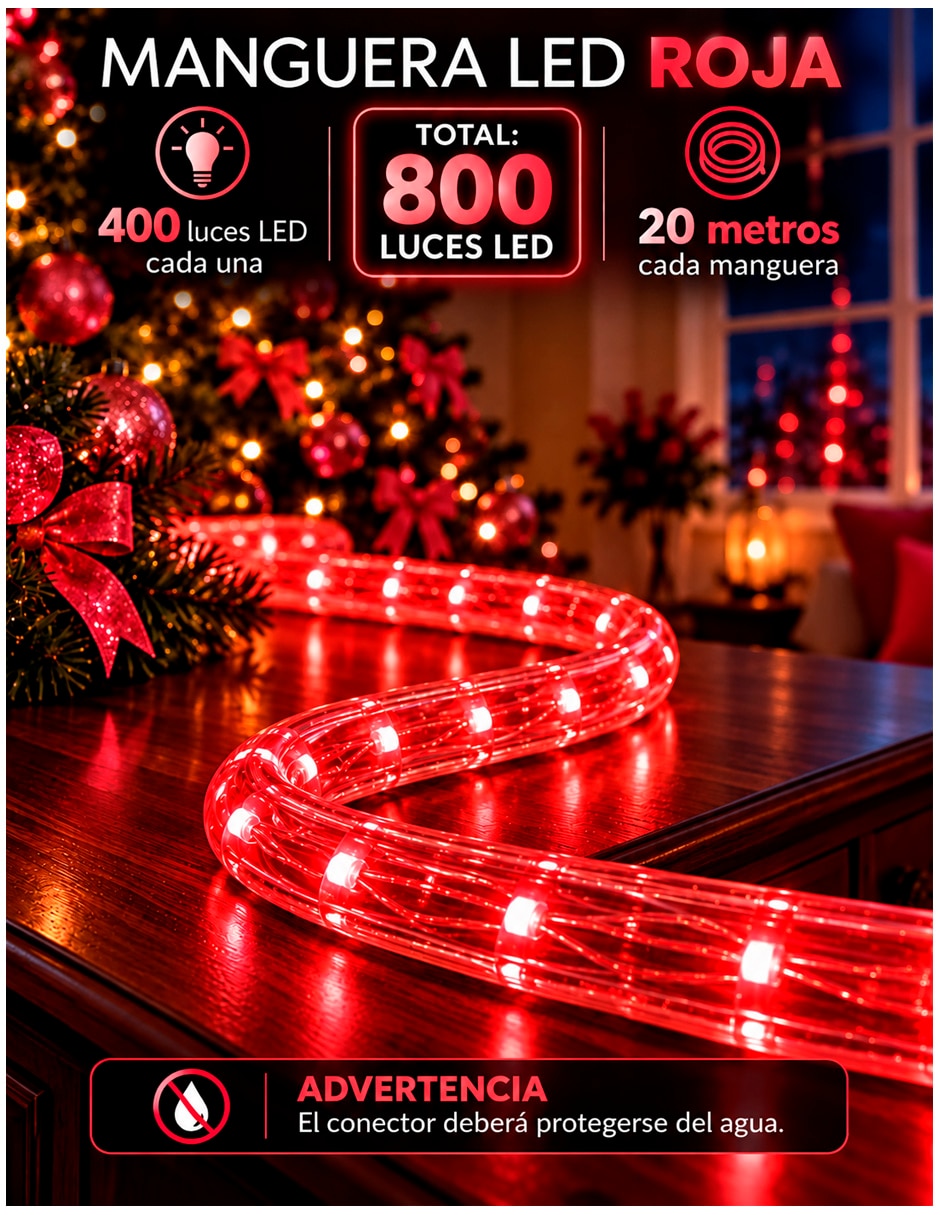 Set de luces led con 400 focos 2
