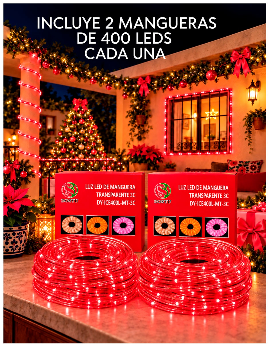 Set de luces led con 400 focos 4