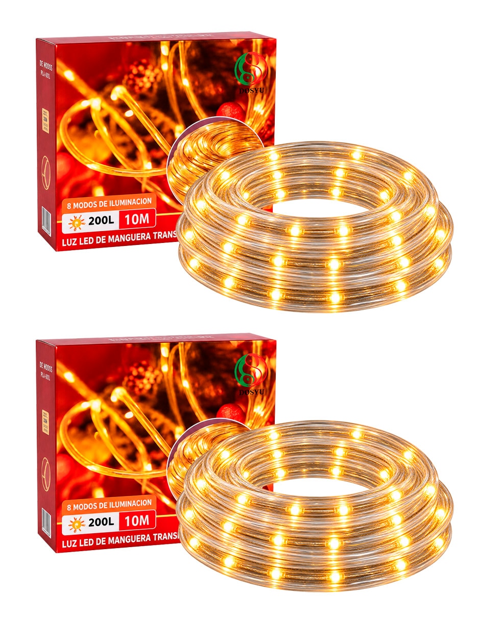 Set de luces led con 200 focos