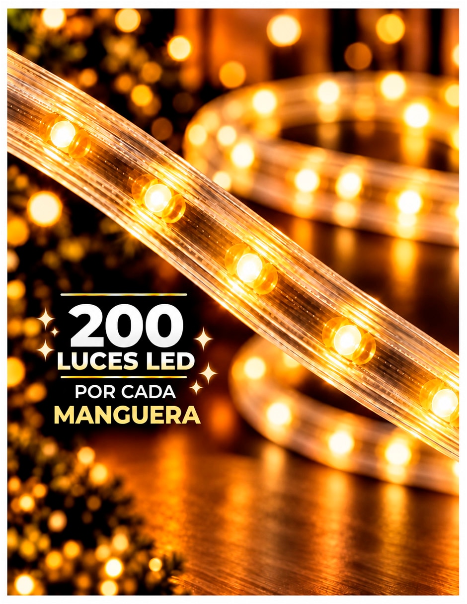 Set de luces led con 200 focos 4