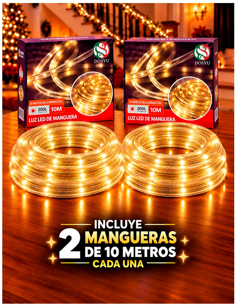 Set de luces led con 200 focos 5